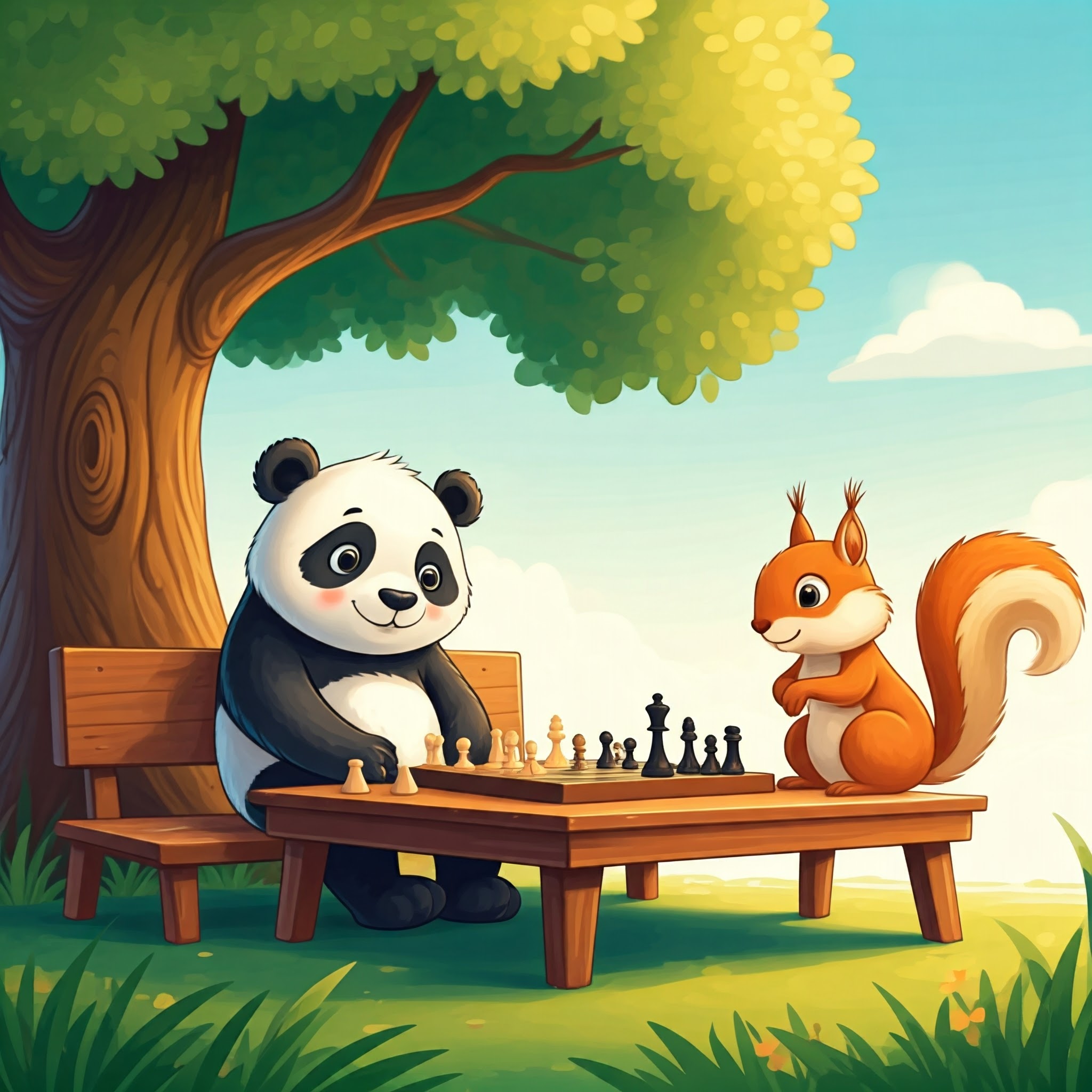 Panda And Squirrel